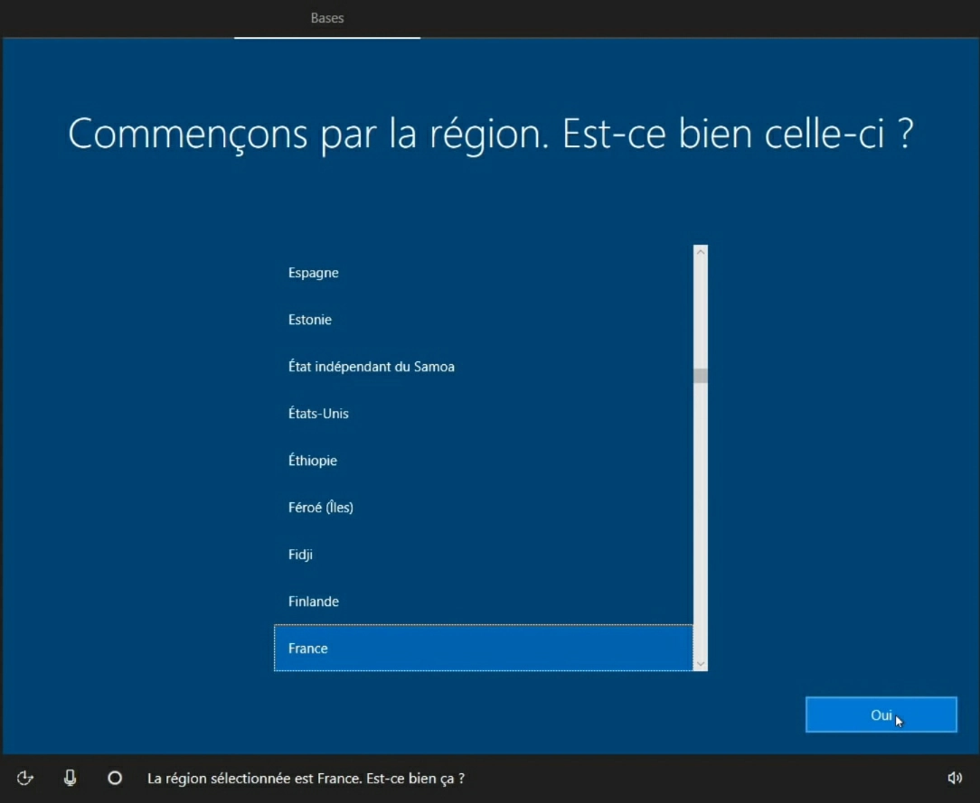 Ecran de configuration Windows, crédits : SebY1 Tuto PC