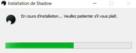 Installation du logiciel SHADOW